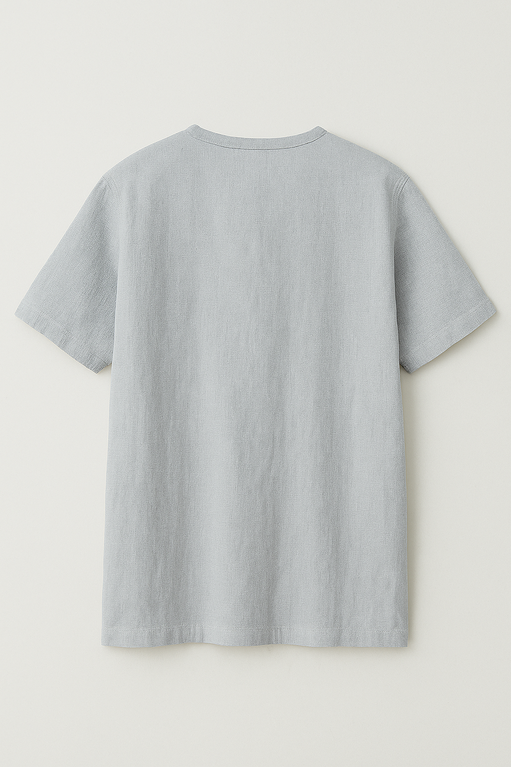 Unisex Organic Cotton Muslin T-Shirt – 100% Double Gauze, Loose Fit, Breathable Grey Tee