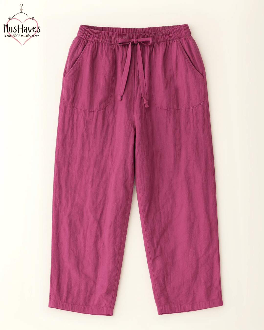 Premium Muslin Bottoms | 100% Organic Cotton | Unisex | Purple