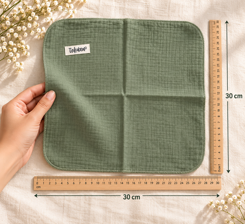 Double-Layer Muslin Hankies – Pack of 3, 6 or 12 (Assorted Colours)