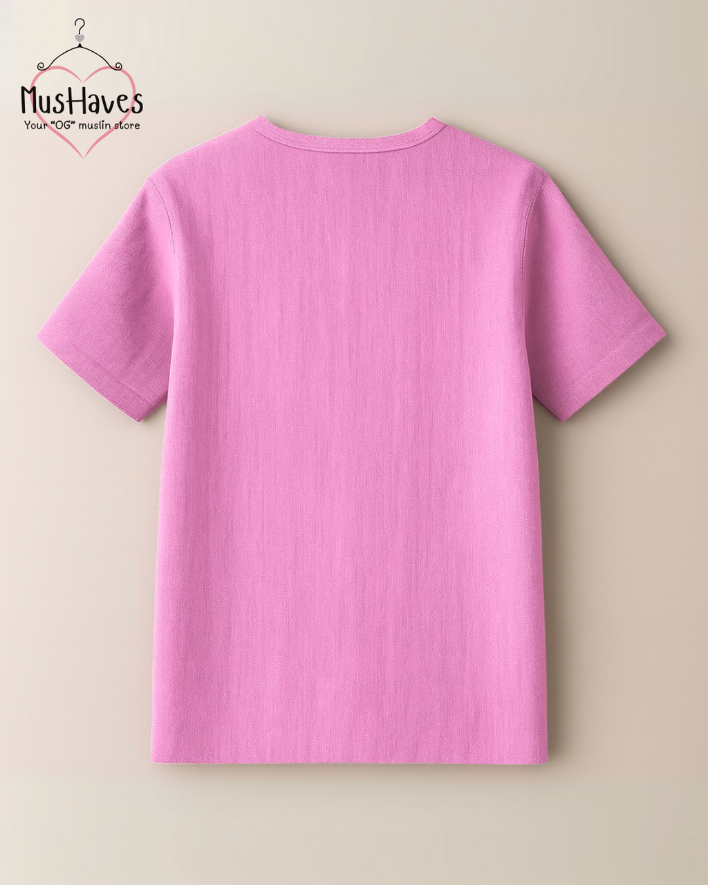 Premium Henley Teeshirt Combo Of Pink - Soft Pink + Rust Pink