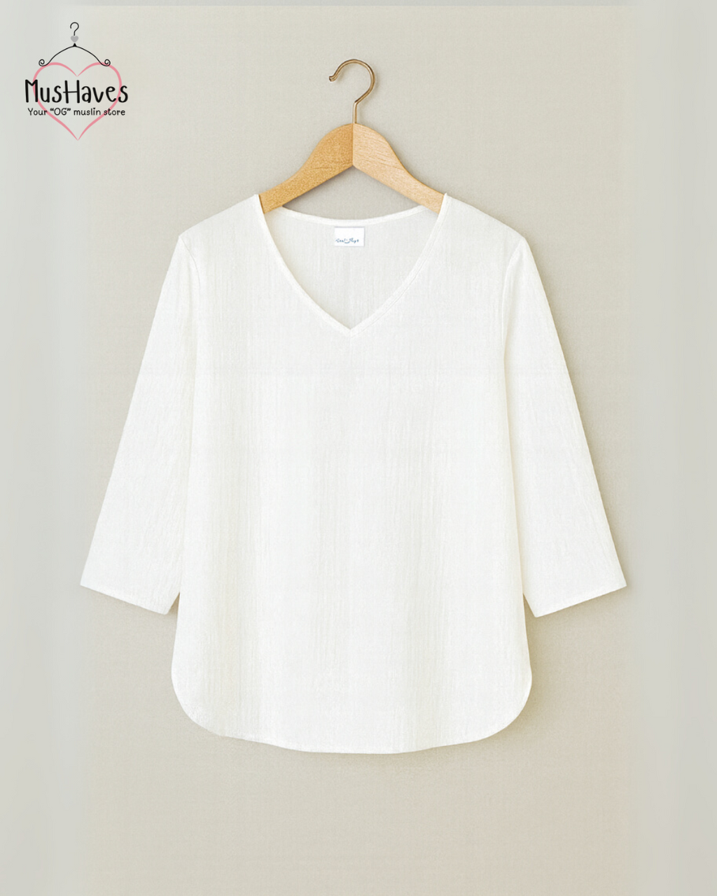 Women Premium Muslin T-Shirt – 100% Double Gauze | Loose Fit | A-Cut | Breathable White Tee