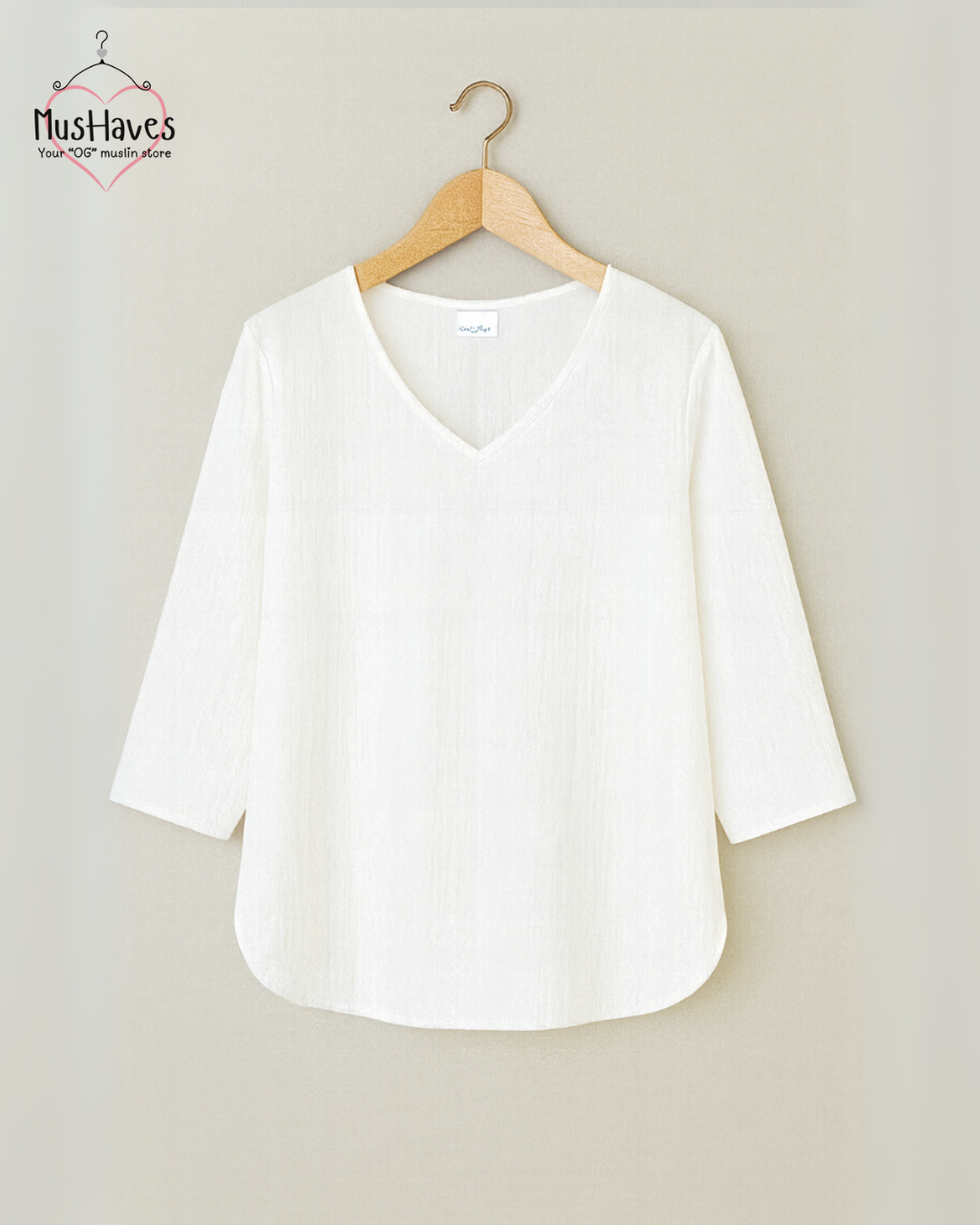Women Premium Muslin T-Shirt – 100% Double Gauze | Loose Fit | A-Cut | Breathable White Tee