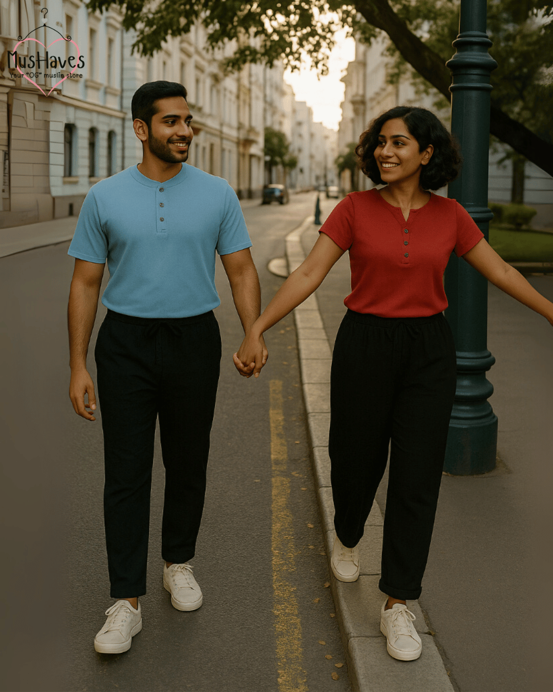 Premium Muslin Bottoms | 100% Organic Cotton | Unisex | Black