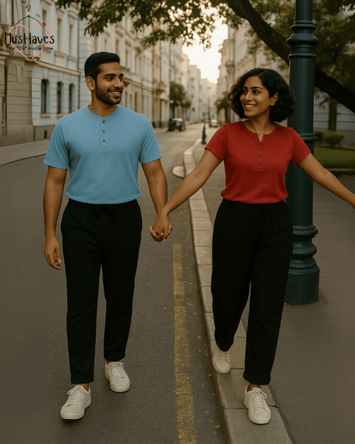 Premium Muslin Bottoms | 100% Organic Cotton | Unisex | Black