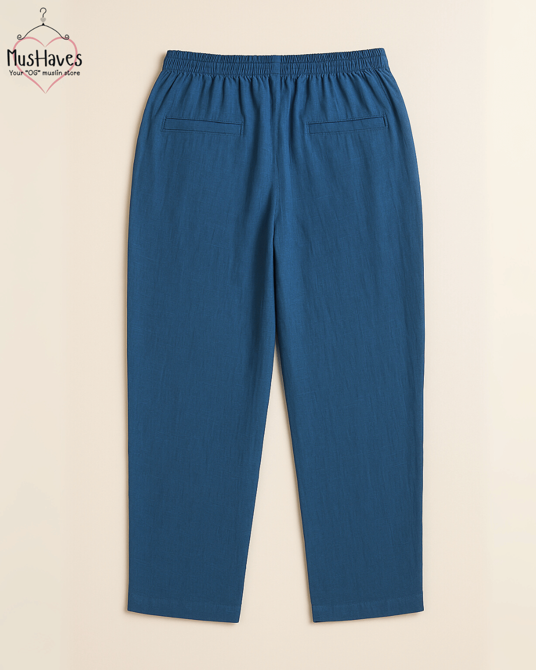 Premium Muslin Bottoms | 100% Organic Cotton | Unisex | Deep Blue