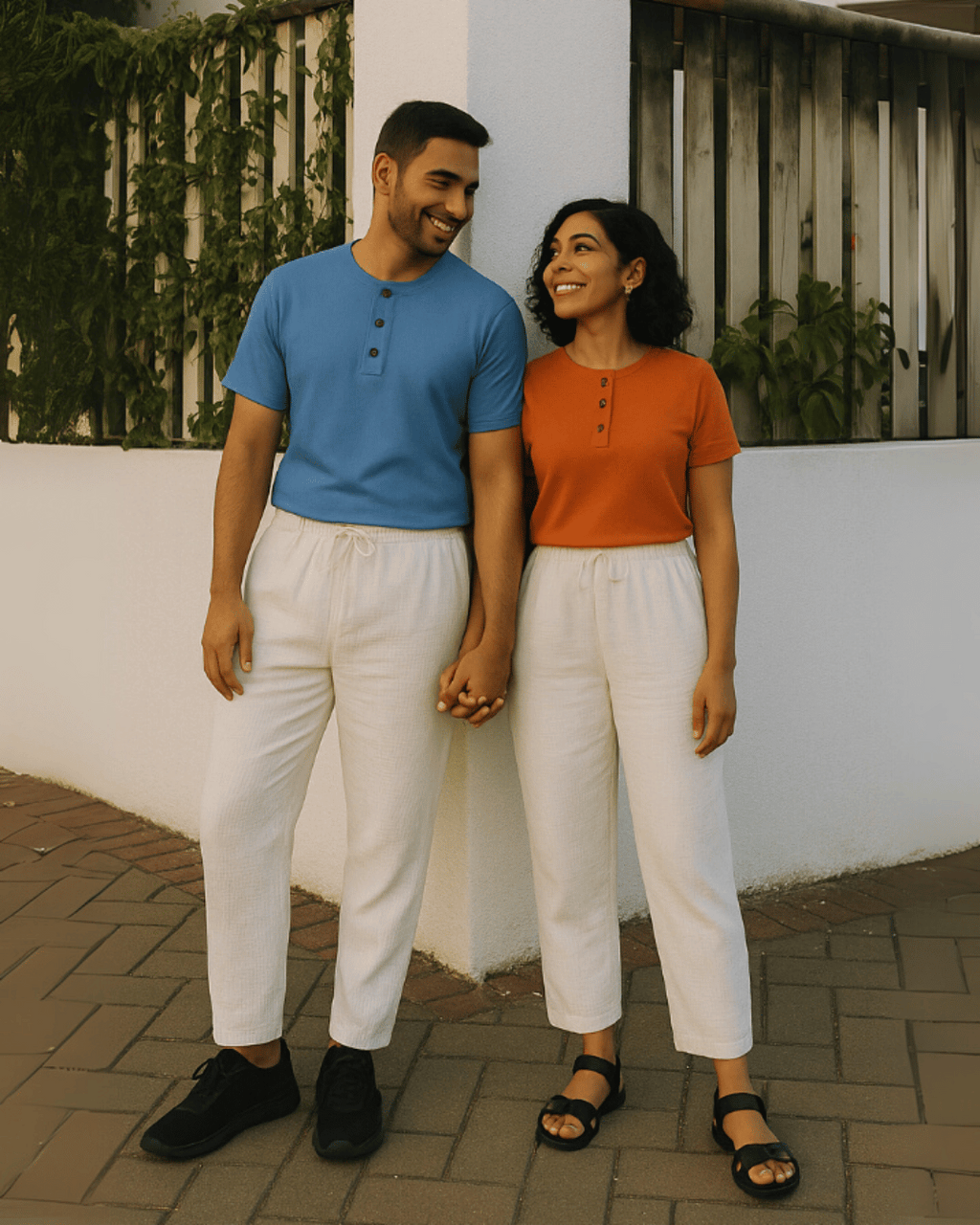 Premium Muslin Bottoms | 100% Organic Cotton | Unisex | White