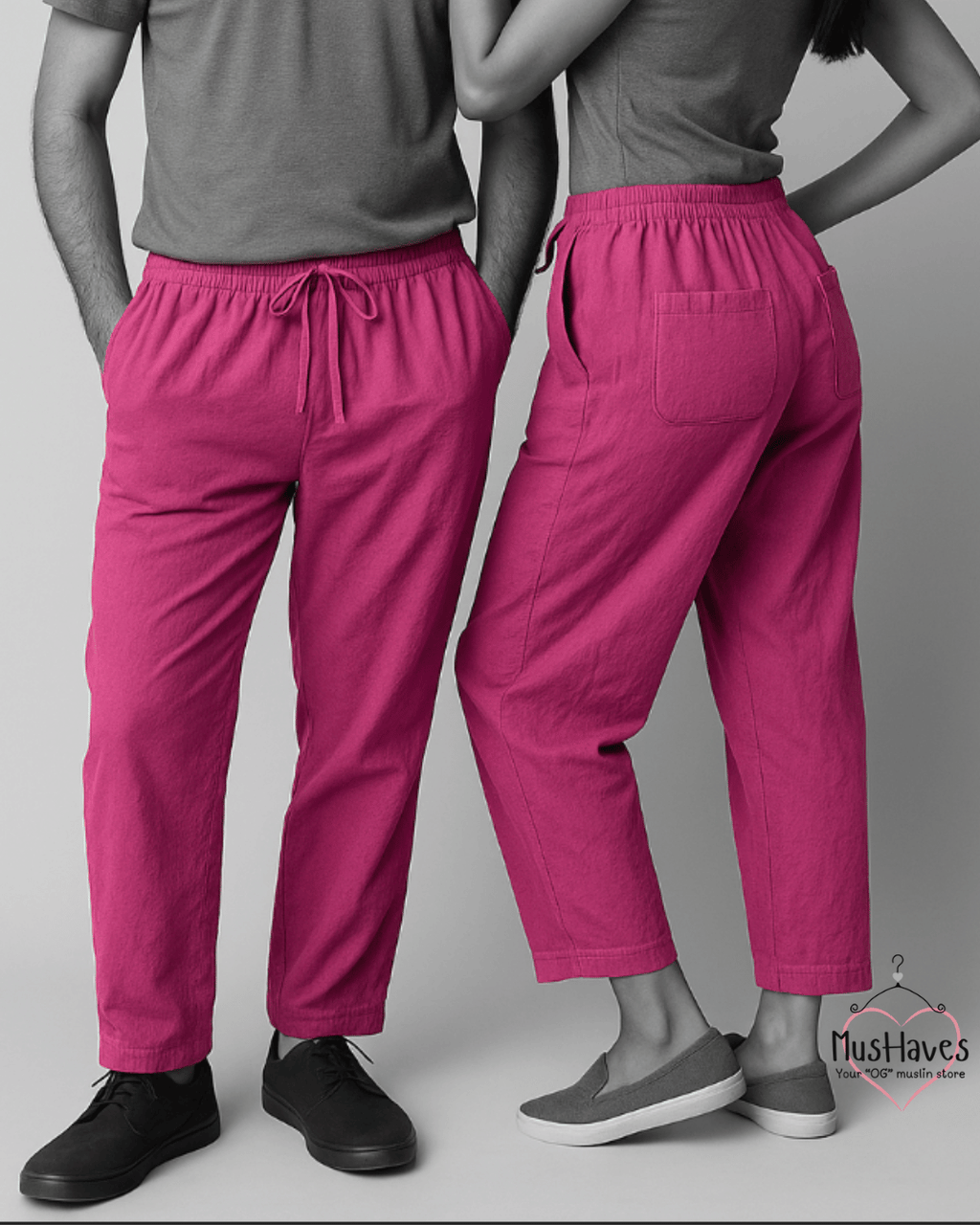 Premium Muslin Bottoms | 100% Organic Cotton | Unisex | Purple