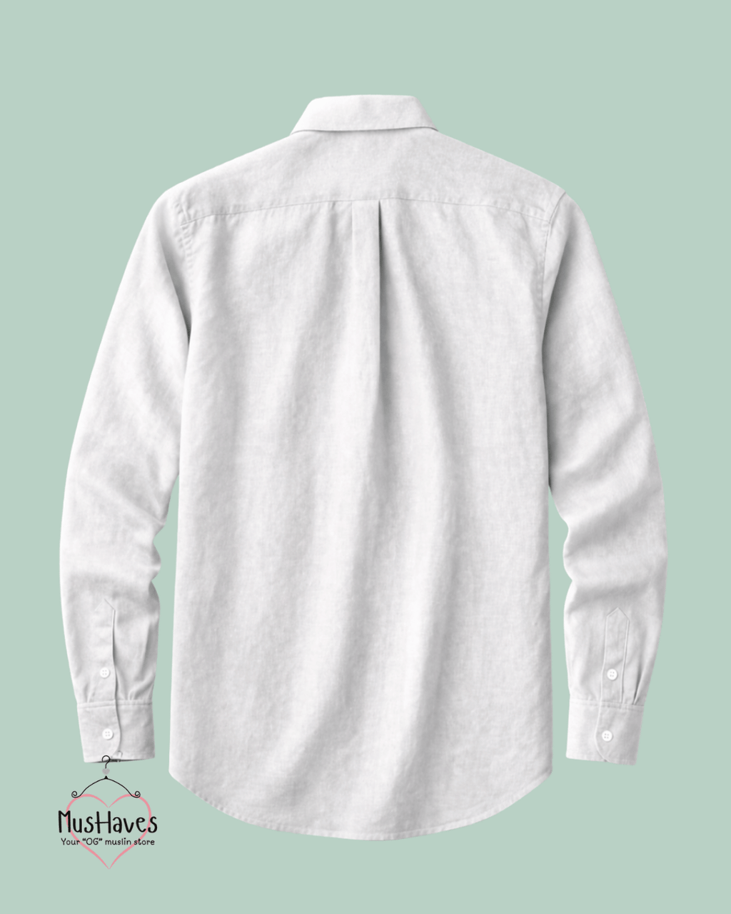 Muslin Oxford Collar Formal Shirt – Pearl White