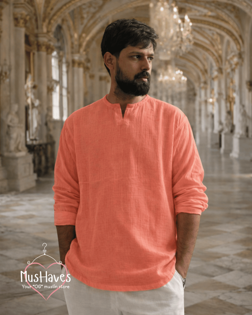 Classic Muslin Notch Neck – Melon Pulp