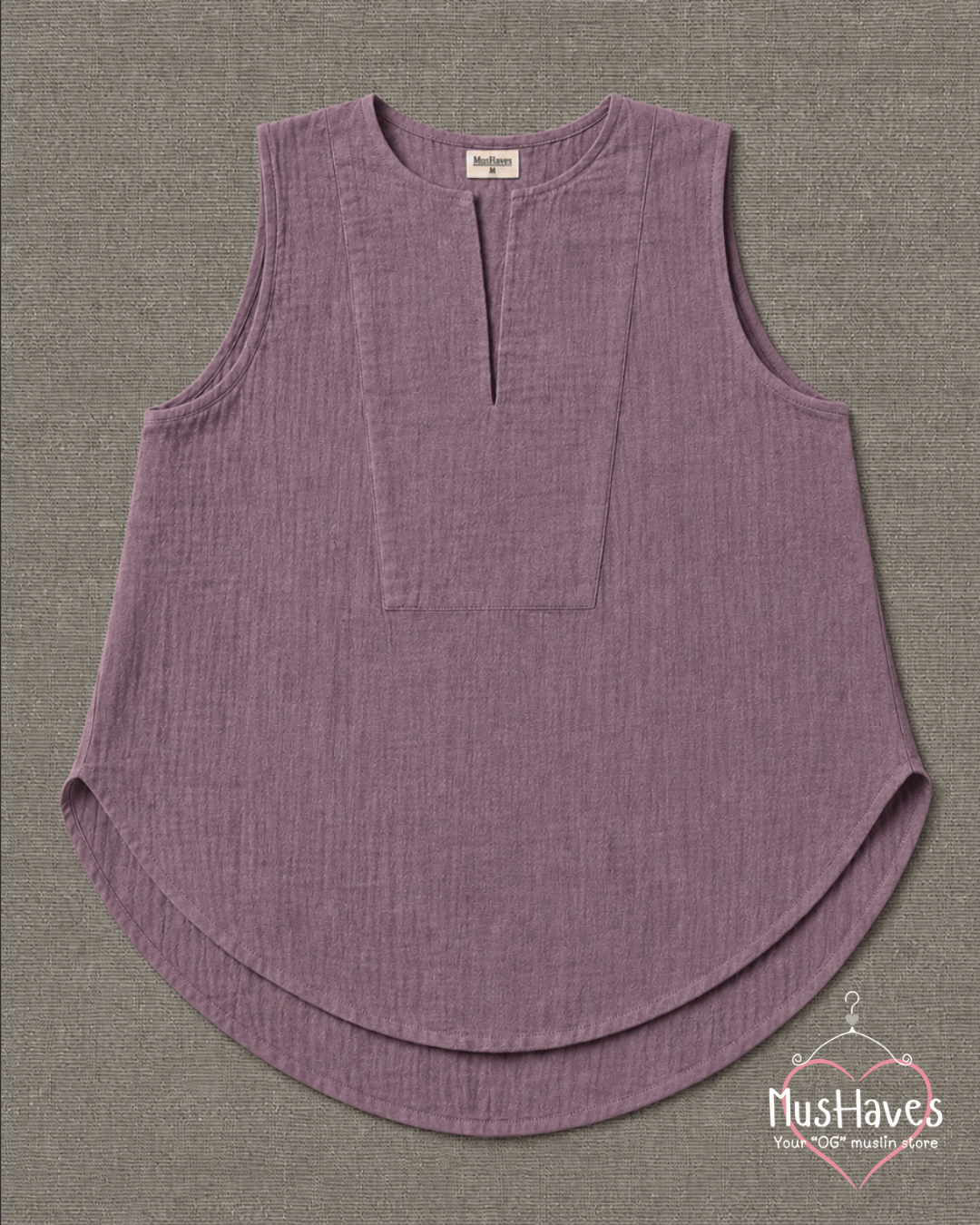Muslin Sleeveless Formal Top – Jamuni