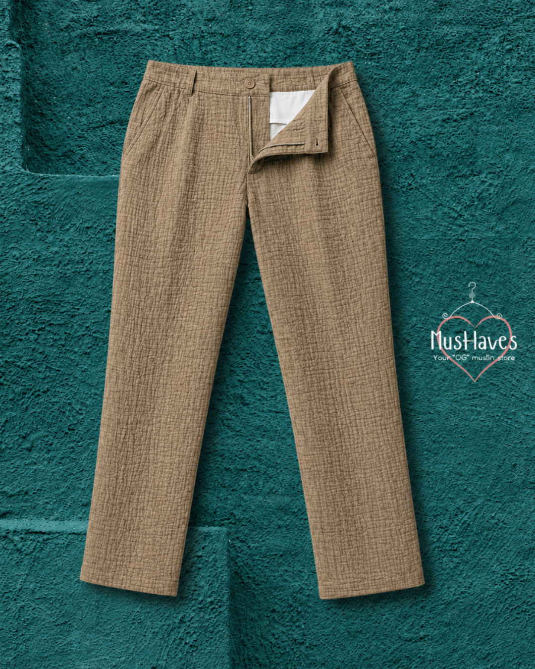 Muslin Formal Officewear Trousers – Desert Taupe