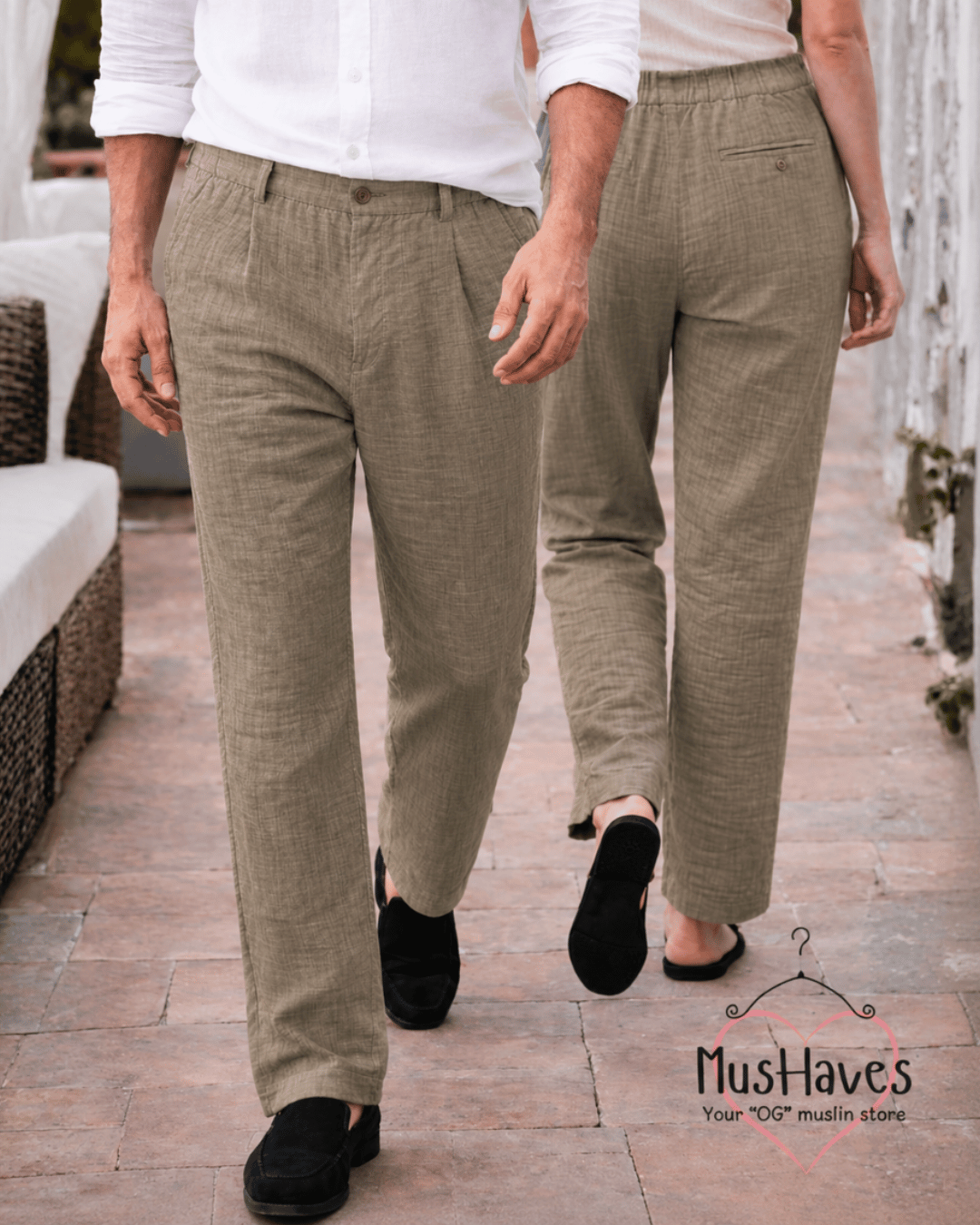 Muslin Formal Officewear Trousers – Desert Taupe
