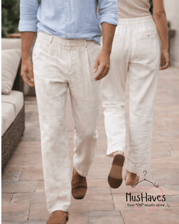 Muslin Formal Officewear Trousers – Light Beige