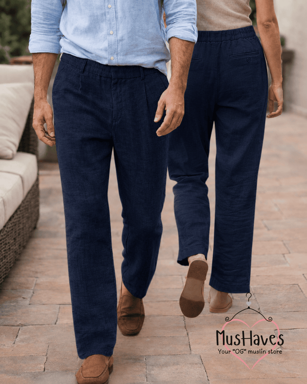 Muslin Formal Officewear Trousers – Royal Blue