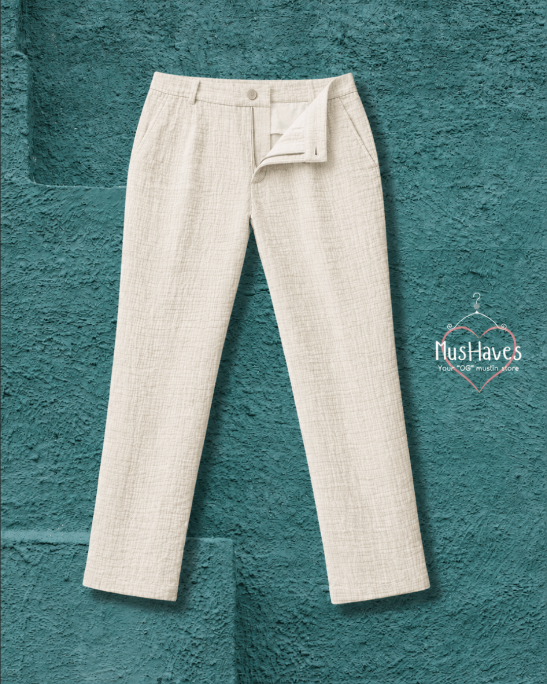 Muslin Formal Officewear Trousers – Light Beige