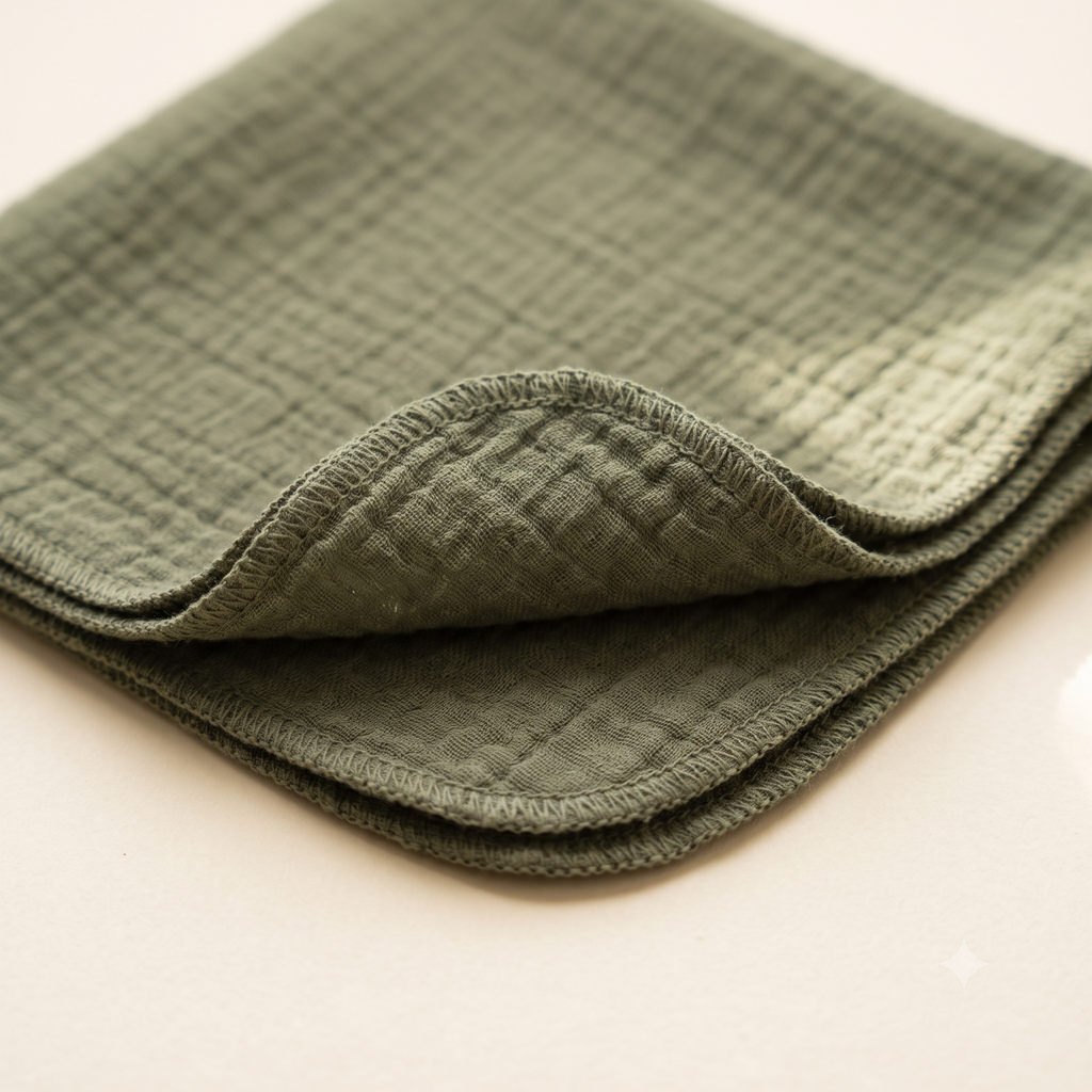 Double-Layer Muslin Hankies – Pack of 3, 6 or 12 (Assorted Colours)