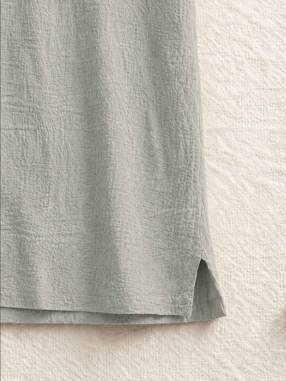 Classic Muslin Henley – Sage Grey