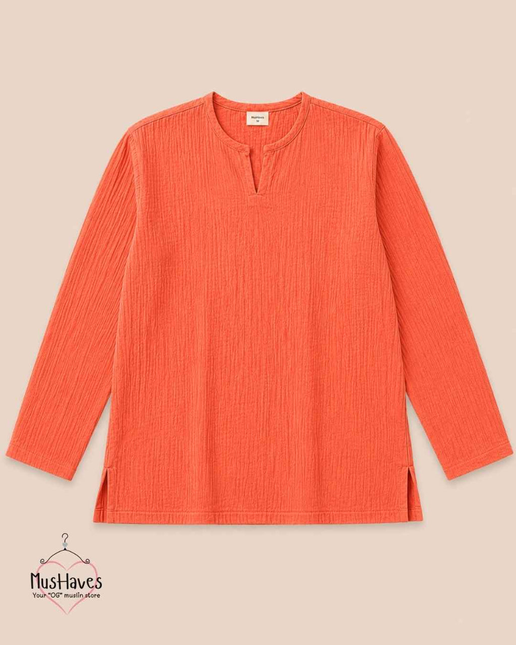Classic Muslin Notch Neck – Melon Pulp