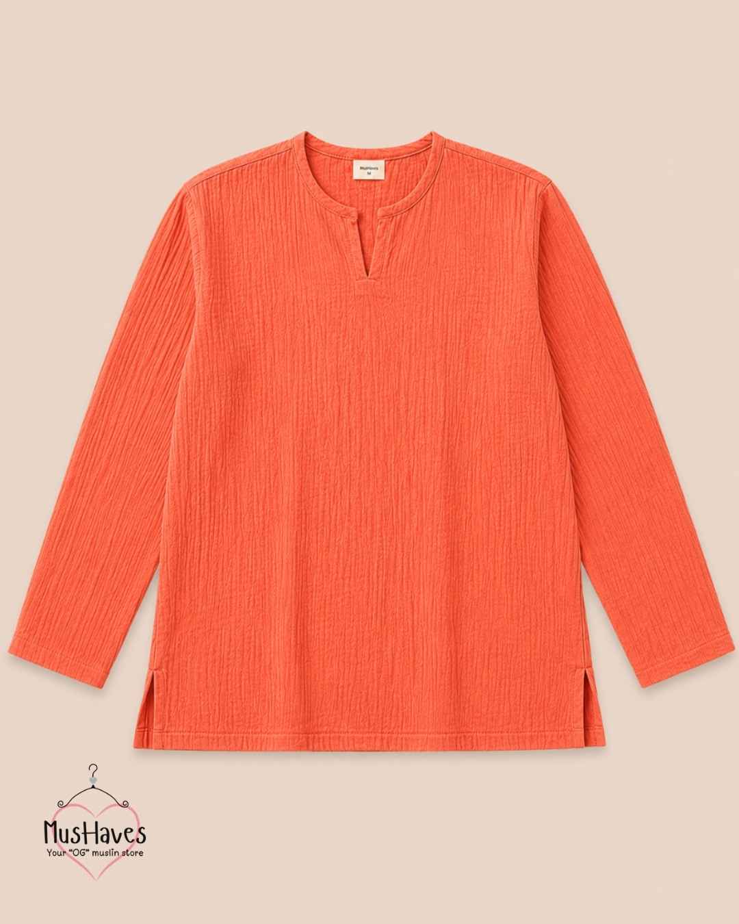 Classic Muslin Notch Neck – Melon Pulp