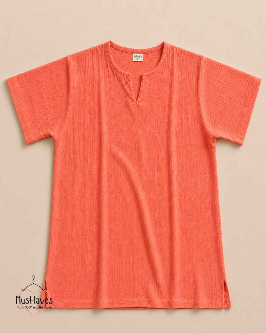 Classic Muslin Notch Neck – Melon Pulp