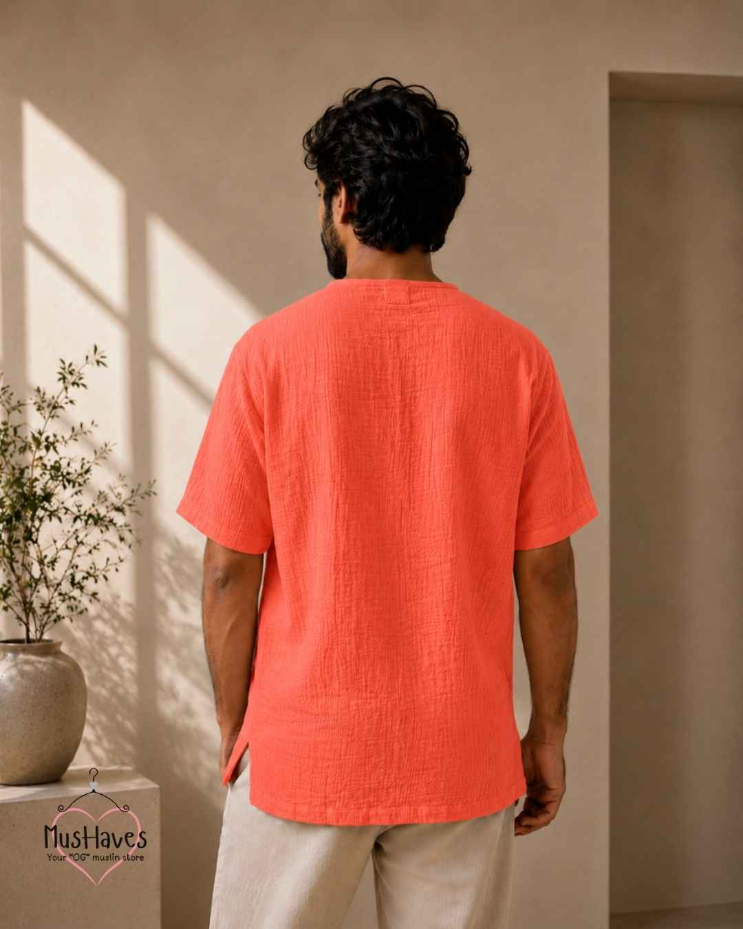 Classic Muslin Notch Neck – Melon Pulp
