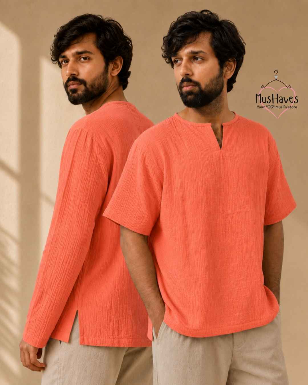 Classic Muslin Notch Neck – Melon Pulp