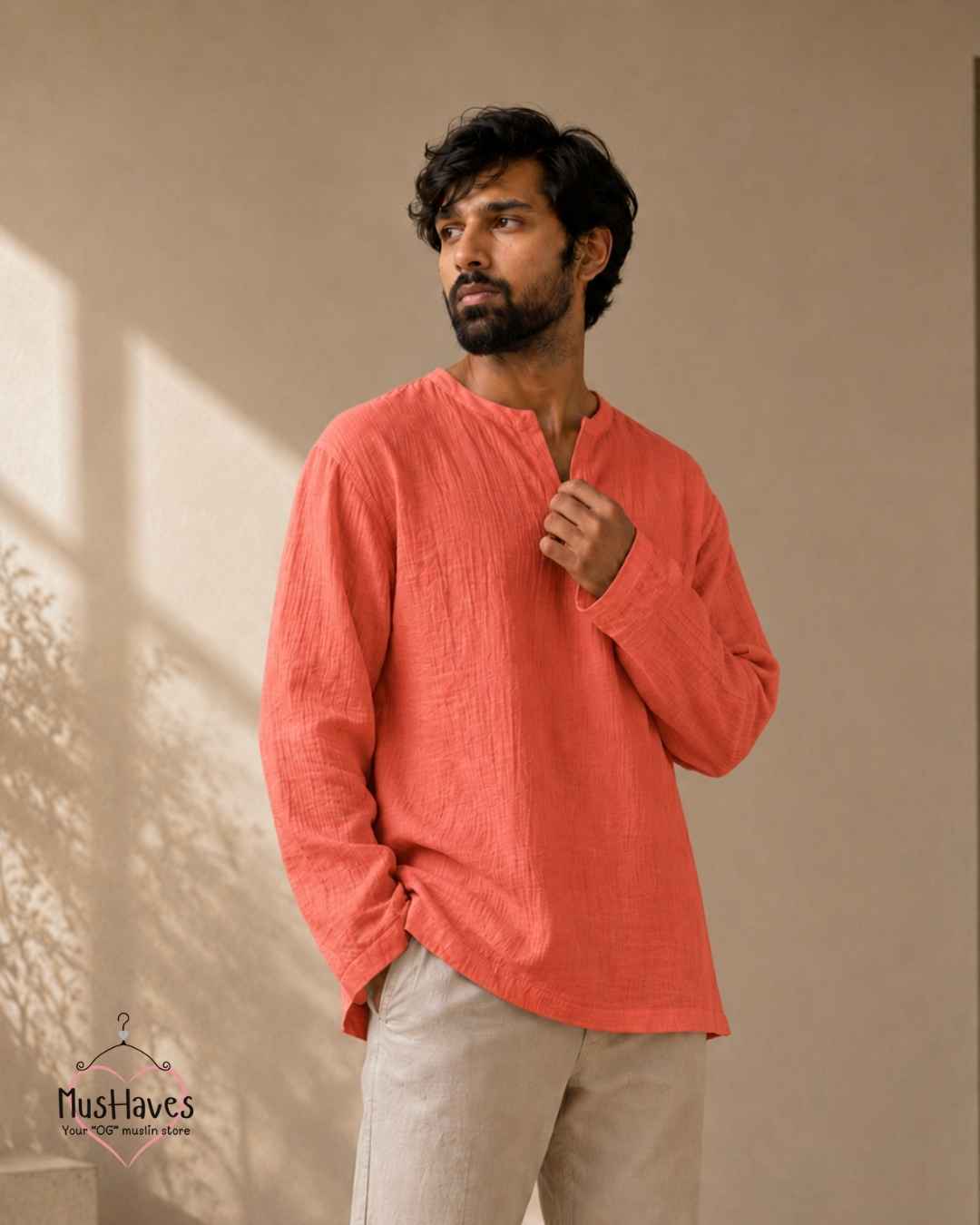 Classic Muslin Notch Neck – Melon Pulp