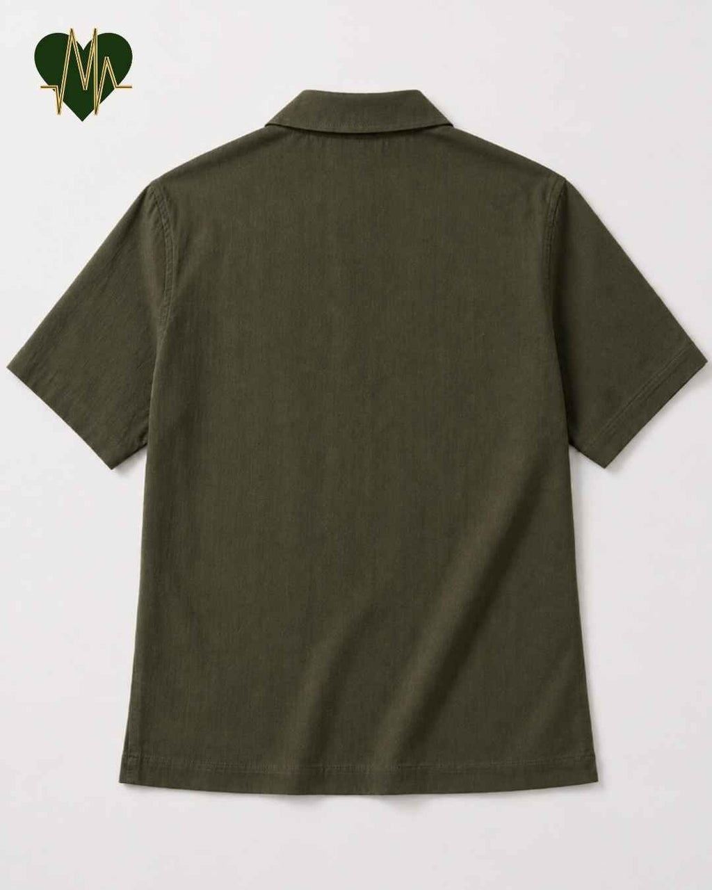 Muslin Resort-Polo Shirt for Men – Olive Green