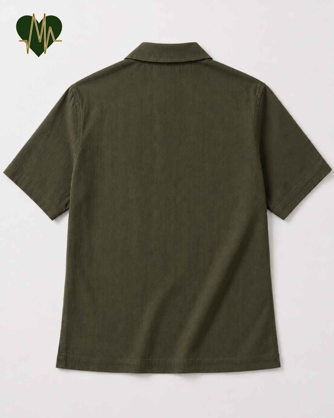 Muslin Resort-Polo Shirt for Men – Olive Green
