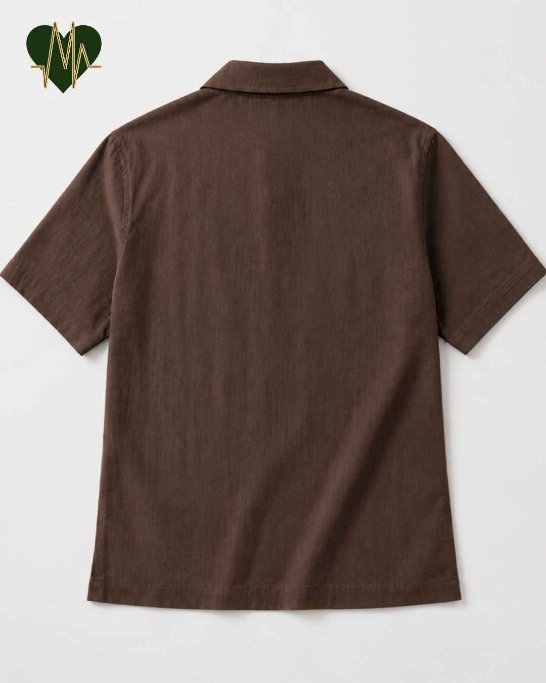 Muslin Resort-Polo Shirt for Men – Chocolate Brown