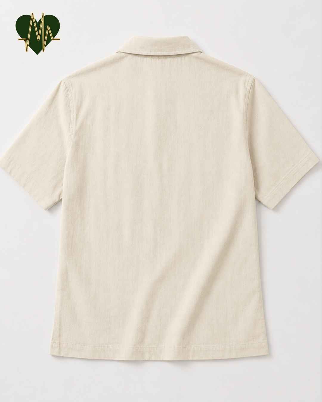 Muslin Resort-Polo Shirt for Men – Light Beige