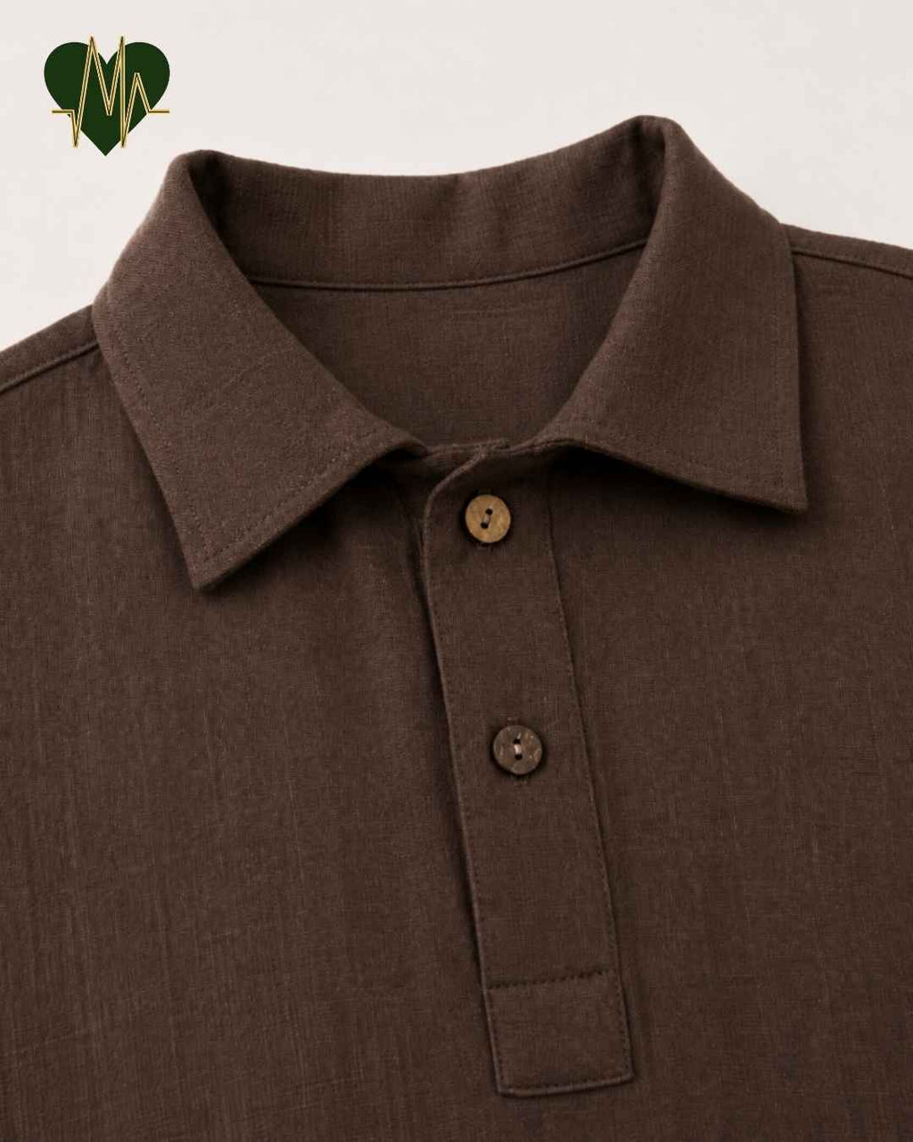 Muslin Resort-Polo Shirt for Men – Chocolate Brown