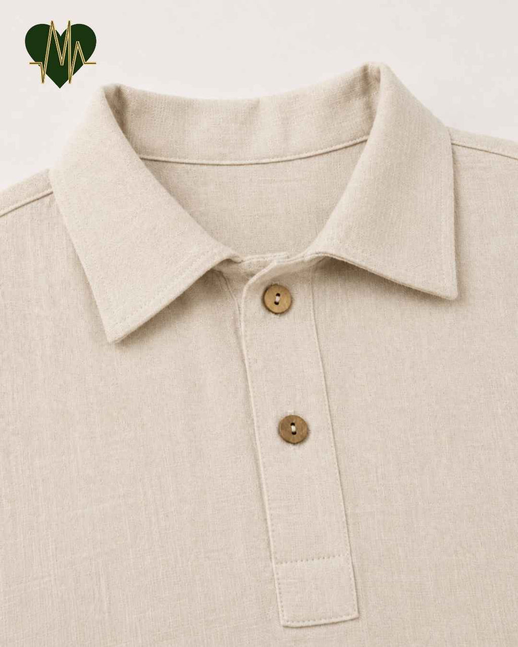 Muslin Resort-Polo Shirt for Men – Light Beige