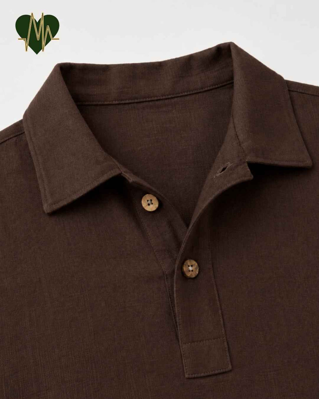 Muslin Resort-Polo Shirt for Men – Chocolate Brown