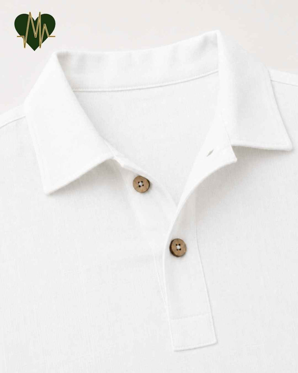Muslin Resort-Polo Shirt for Men – Pearl White