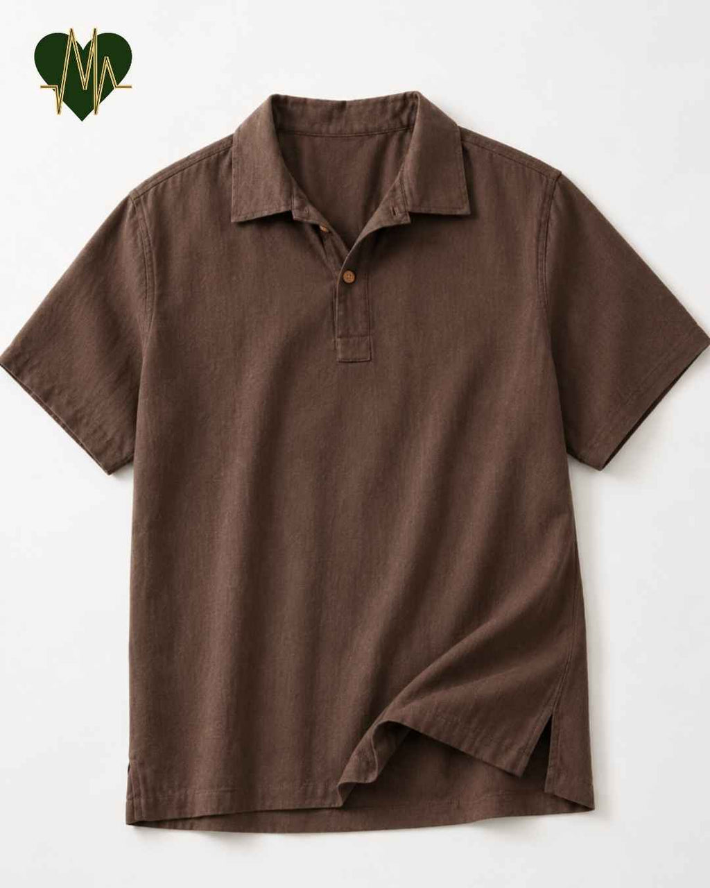 Muslin Resort-Polo Shirt for Men – Chocolate Brown