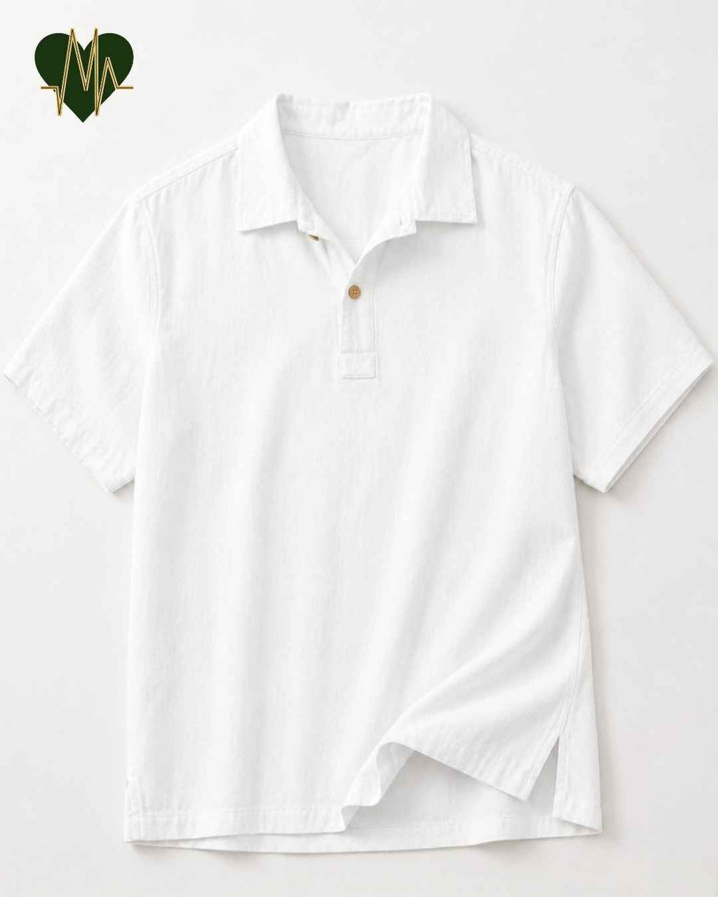 Muslin Resort-Polo Shirt for Men – Pearl White