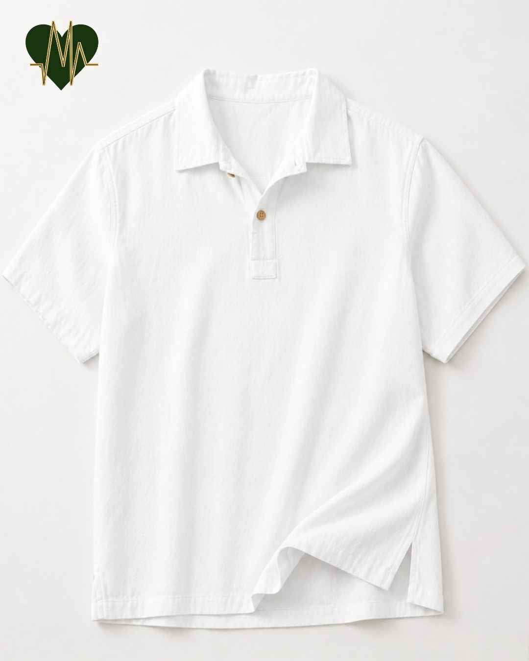 Muslin Resort-Polo Shirt for Men – Pearl White