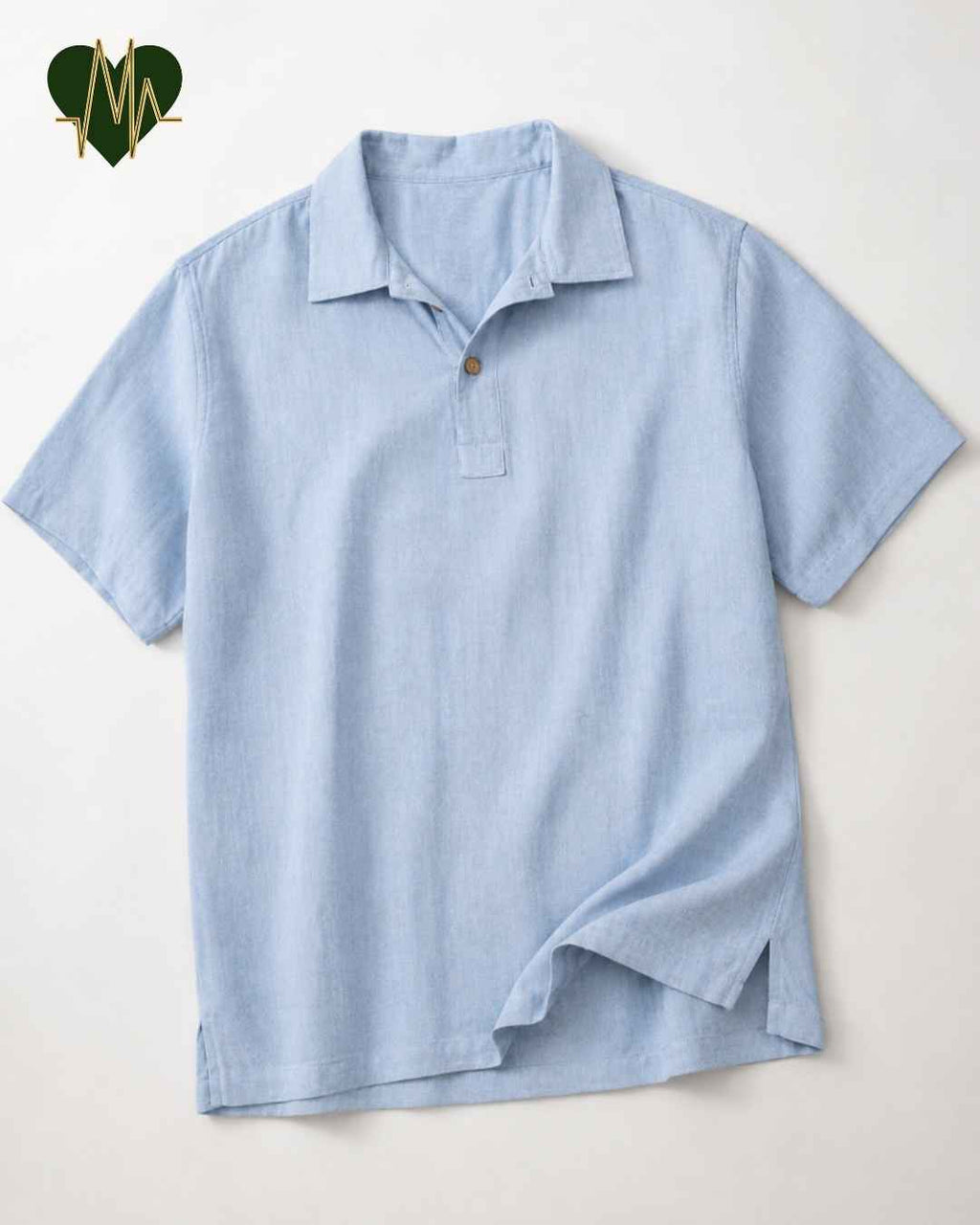 Muslin Resort-Polo Shirt for Men – Powder Blue