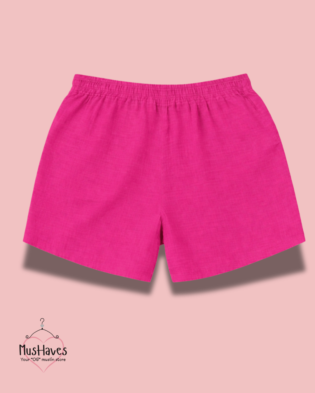 Premium Muslin Bottoms | Shorts | 100% Organic Cotton | Women | Purple
