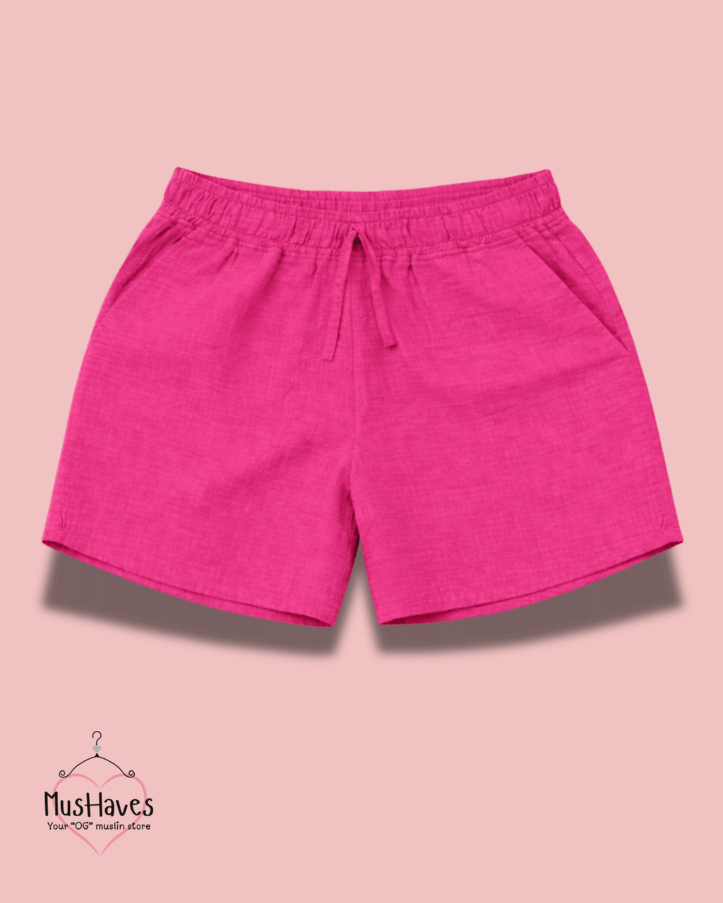 Muslin Tennis Shorts Women – Deep Pink