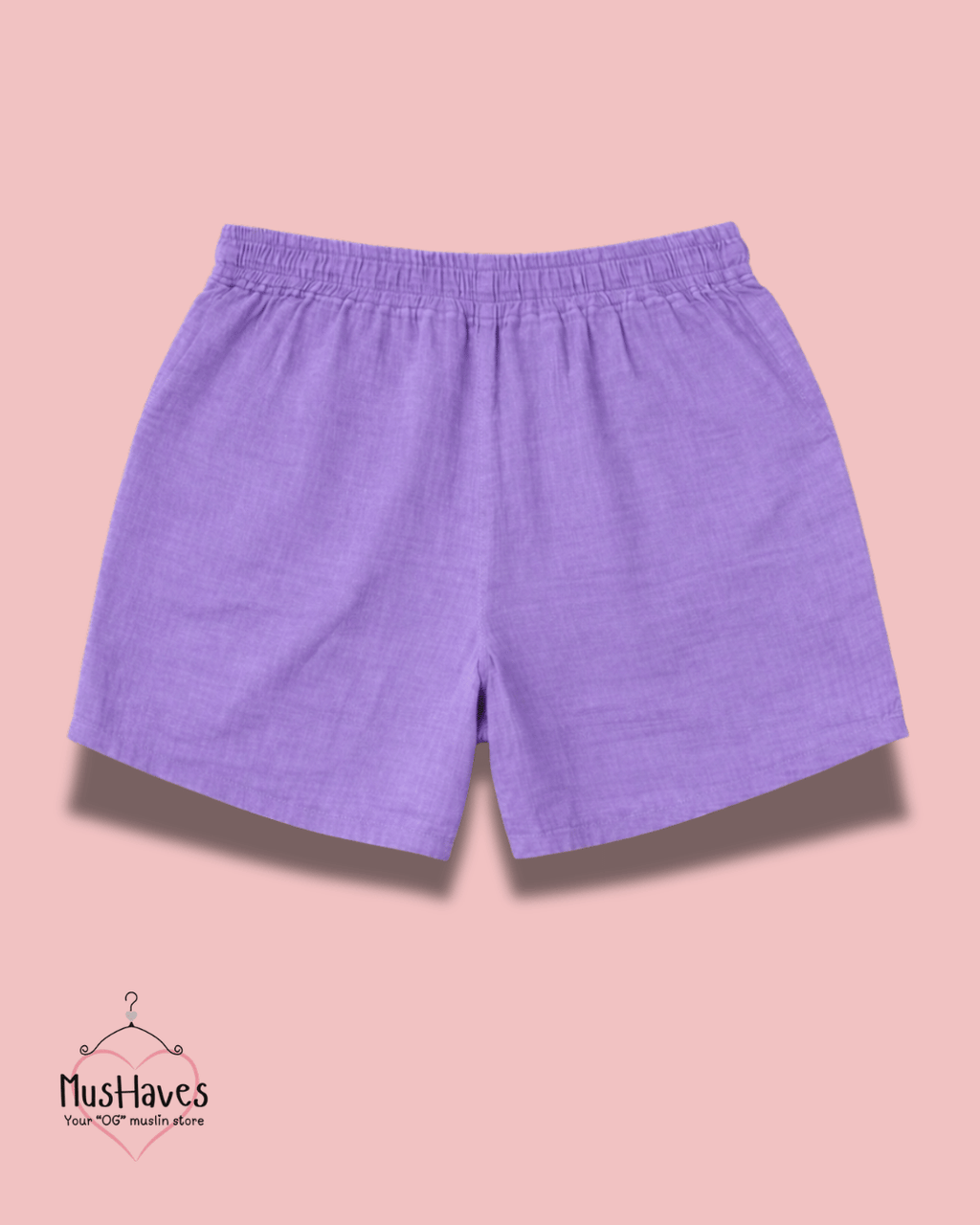 Muslin Tennis Shorts Women – Deep Lavender