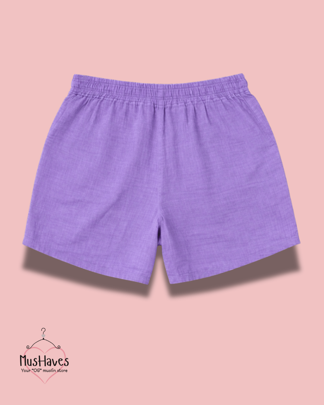 Muslin Tennis Shorts Women – Deep Lavender