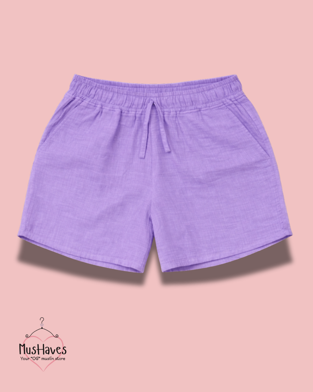 Muslin Tennis Shorts Women – Deep Lavender