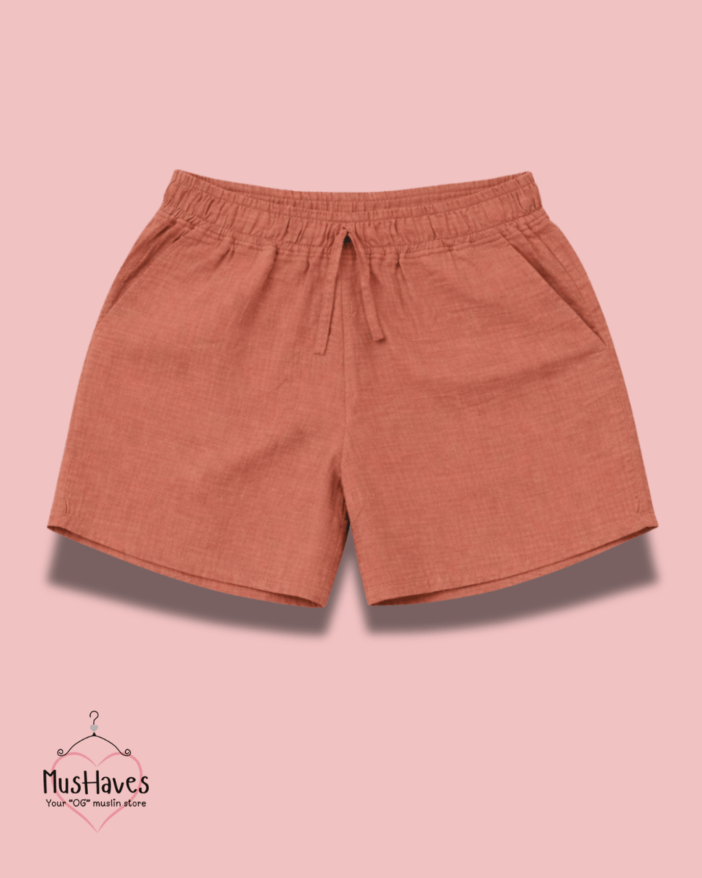 Muslin Tennis Shorts Women – Terracotta