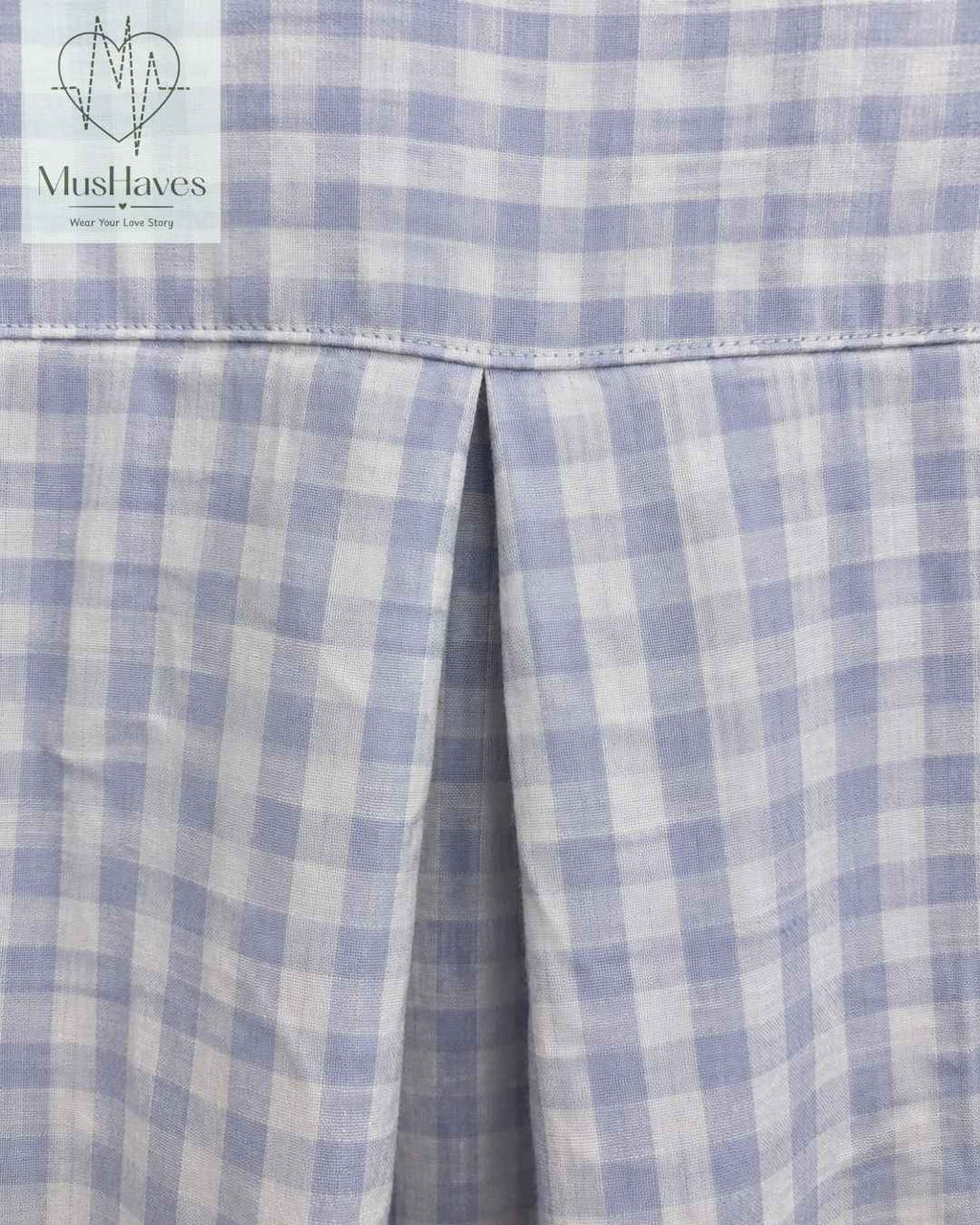 Signature Muslin Shirt Dress - Blue Checks