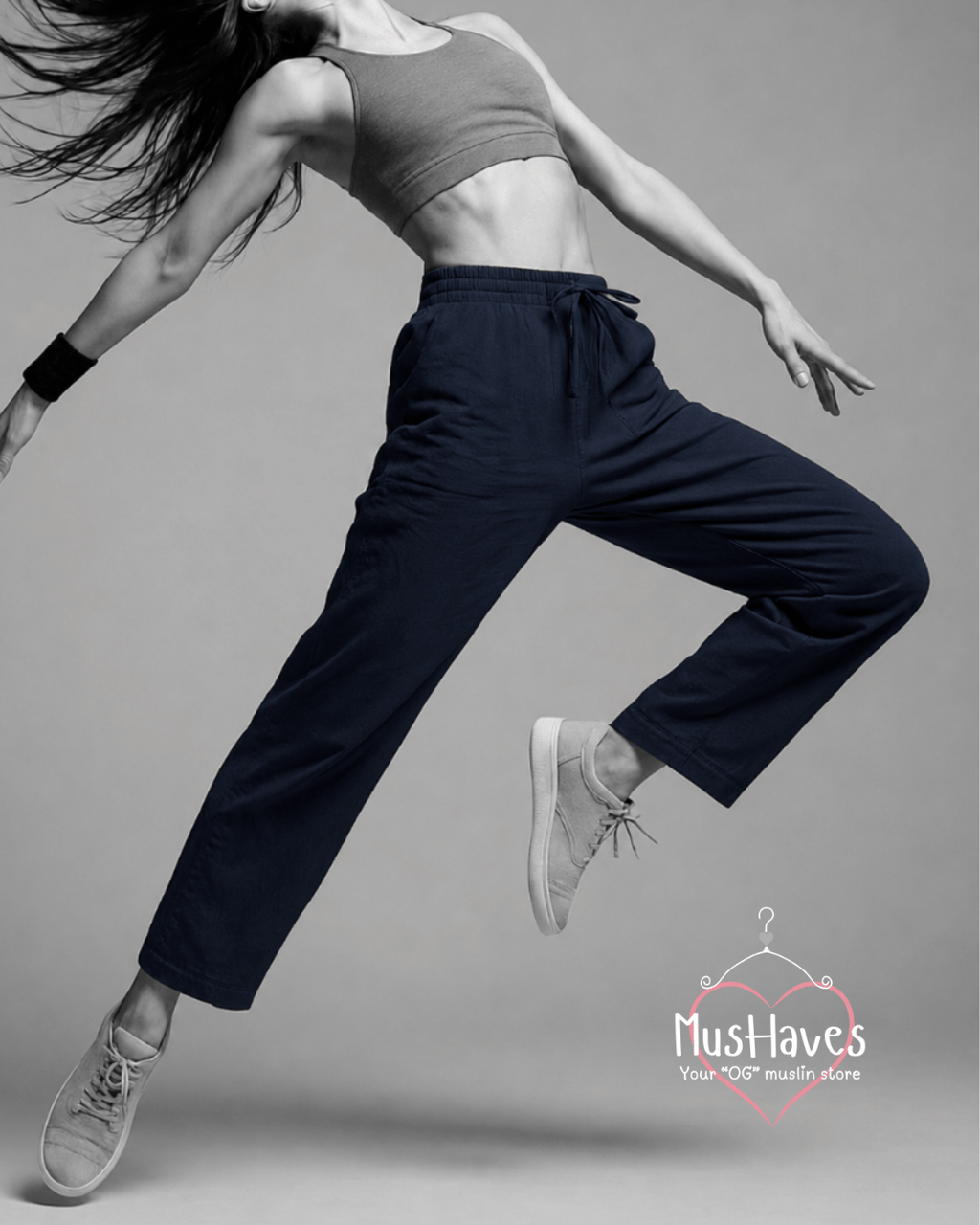 Breezy Muslin Relaxed Bottoms – Royal Blue