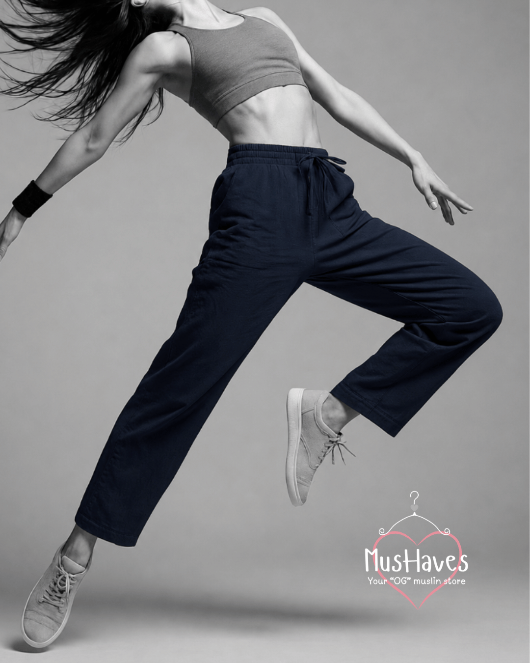 Breezy Muslin Relaxed Bottoms – Royal Blue