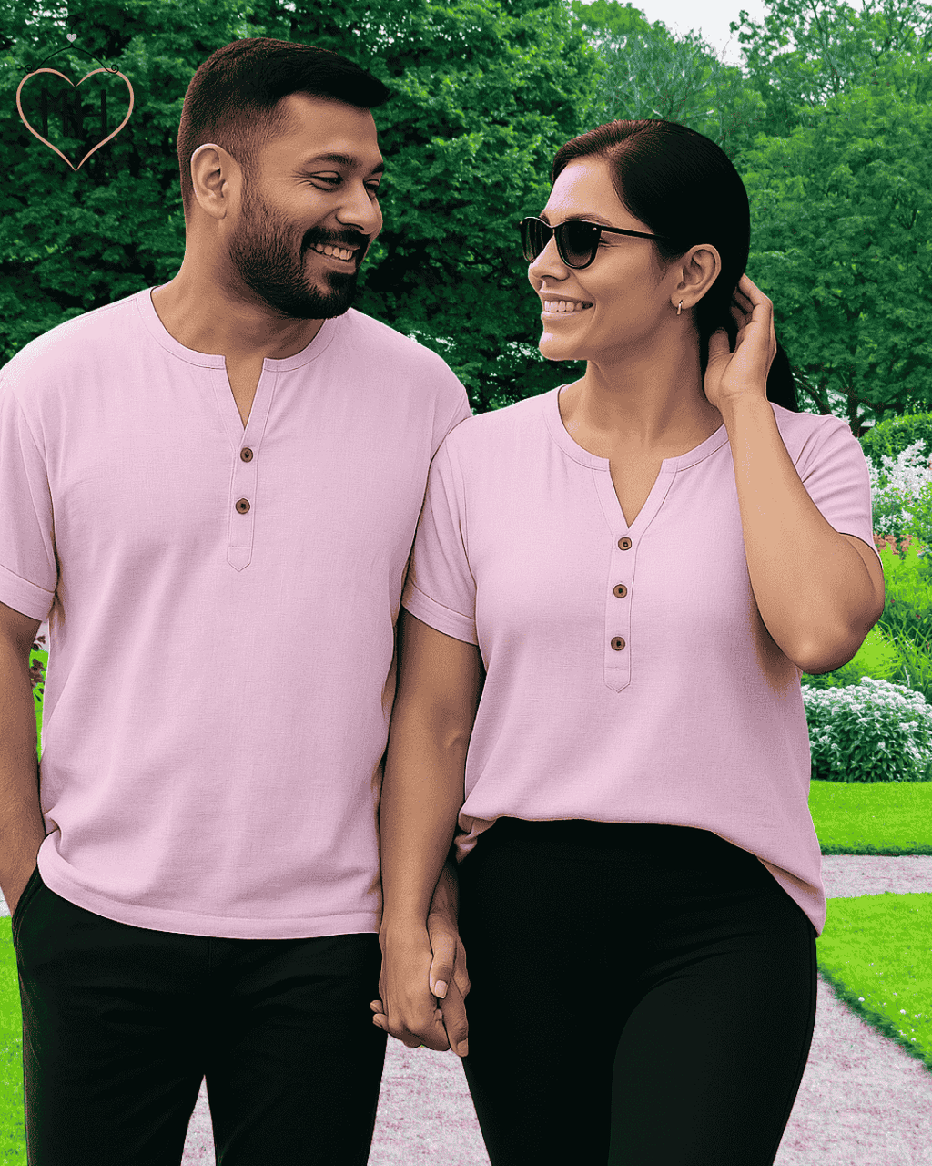 Unisex Organic Cotton Muslin T-Shirt – 100% Double Gauze, Loose Fit, Breathable Baby Pink Tee