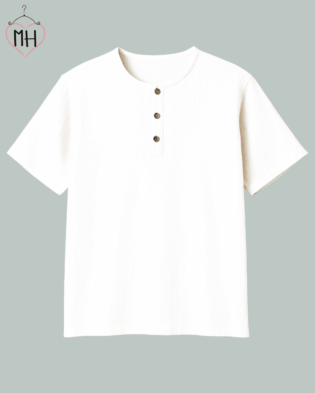 Unisex Organic Cotton Muslin T-Shirt – 100% Double Gauze, Loose Fit, Breathable White Tee